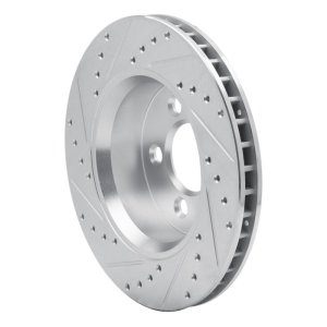 Dodge Nitro Brake Rotor (1) - Front Right - R1 Concepts - Drilled & Slotted - Silver - `07-`12